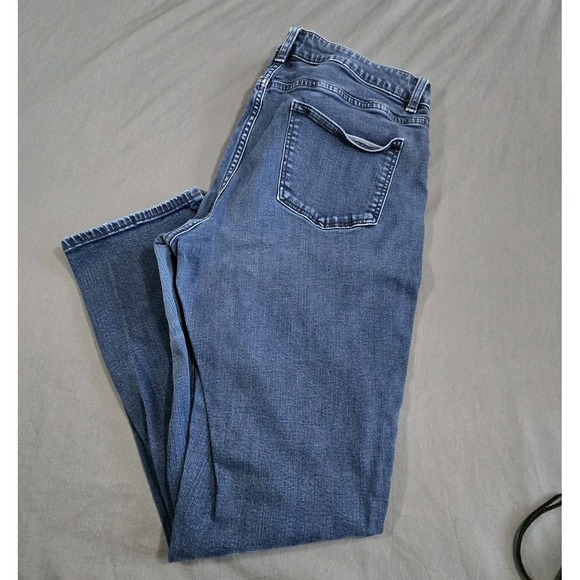 Talbots Curvy Straight Leg Jeans Women's Size 12 Blue Denim Stretch - Picture 7 of 12